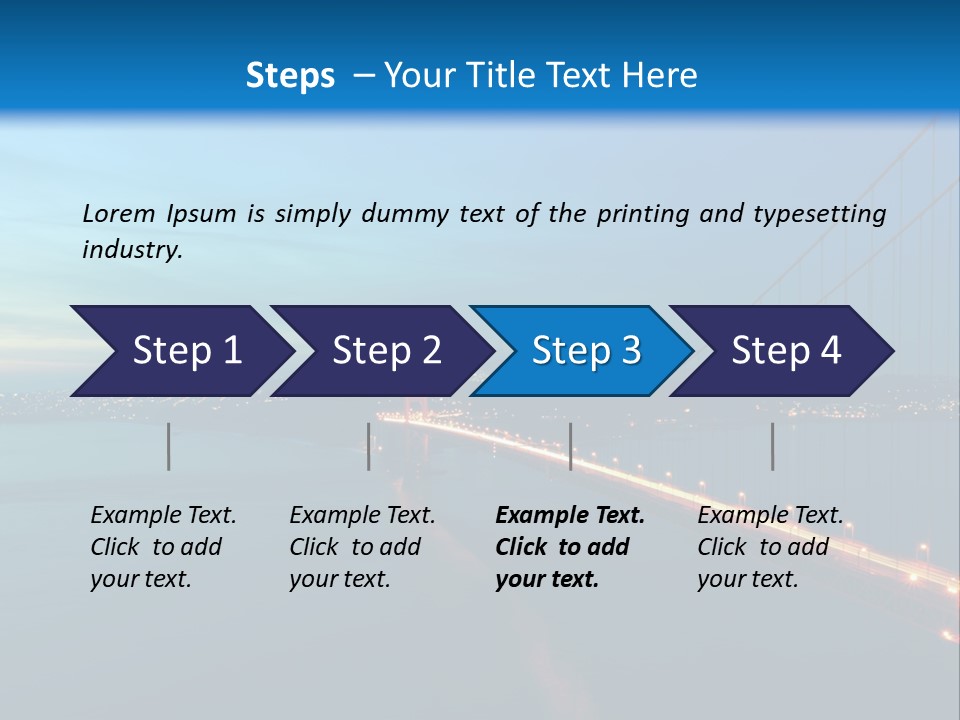 Transportation Sunset Cable PowerPoint Template