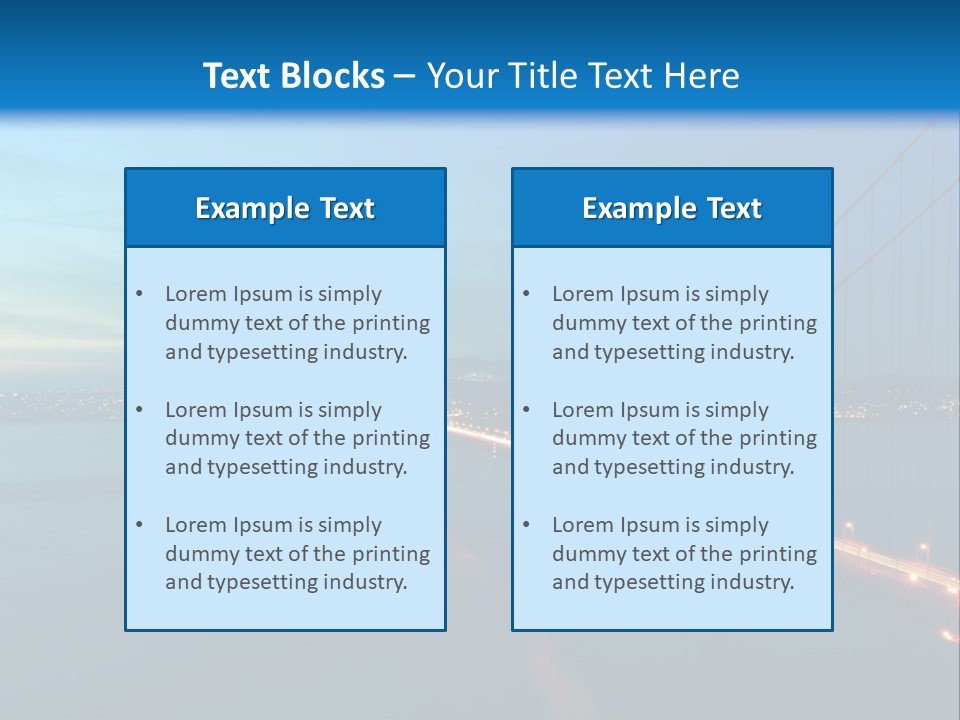 Transportation Sunset Cable PowerPoint Template