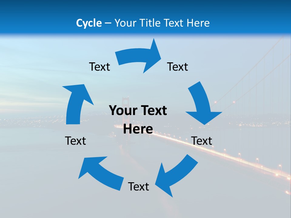 Transportation Sunset Cable PowerPoint Template