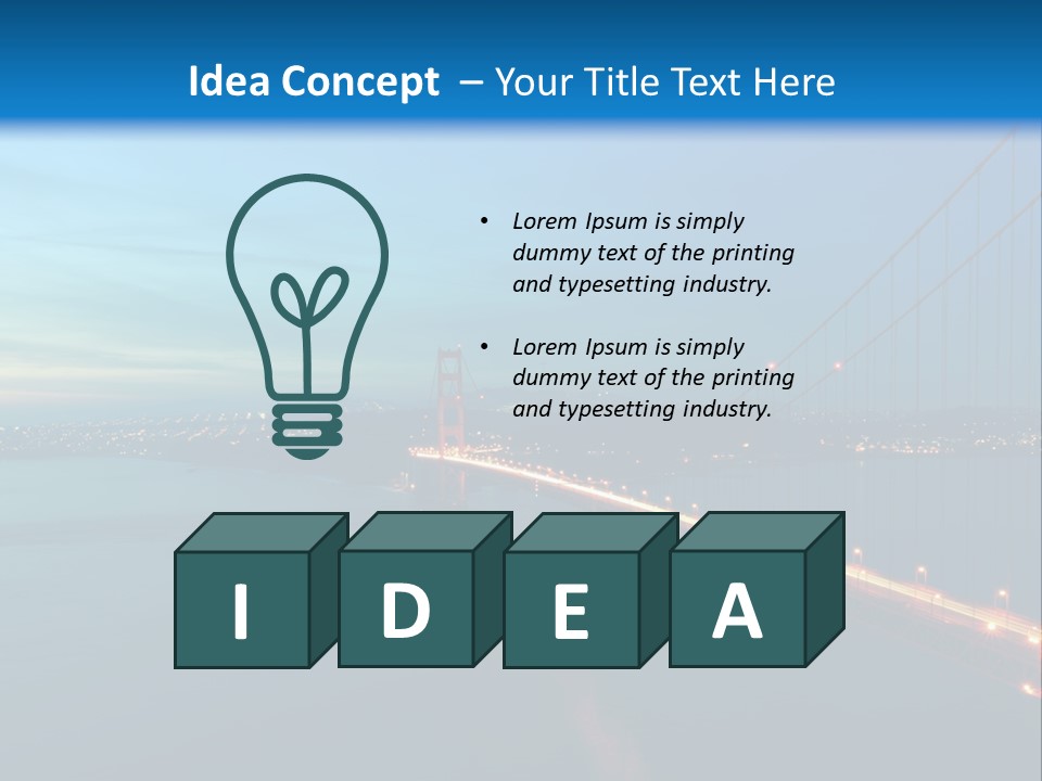 Transportation Sunset Cable PowerPoint Template