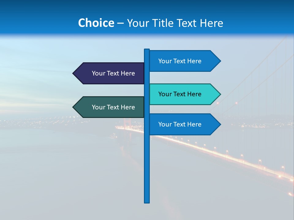 Transportation Sunset Cable PowerPoint Template