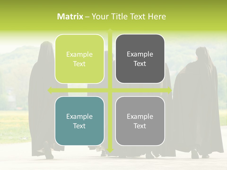 Women Square Two PowerPoint Template