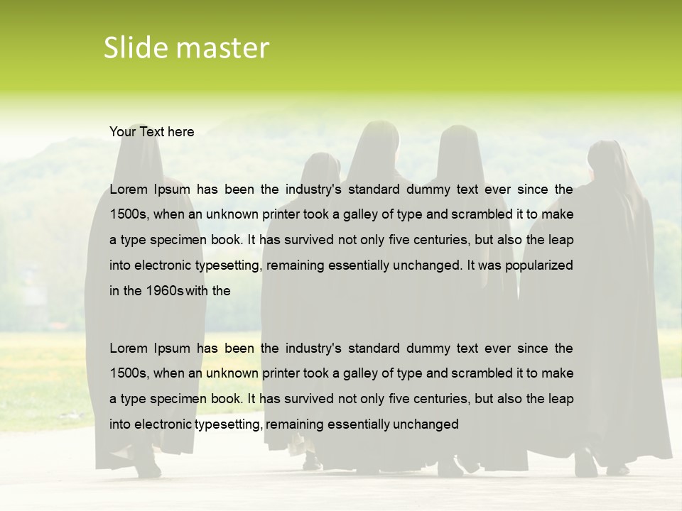 Women Square Two PowerPoint Template