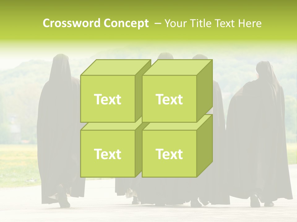 Women Square Two PowerPoint Template
