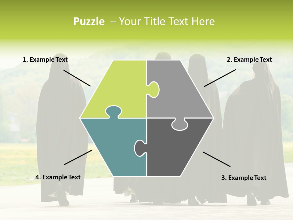 Women Square Two PowerPoint Template