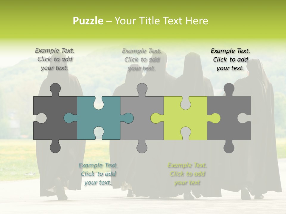 Women Square Two PowerPoint Template
