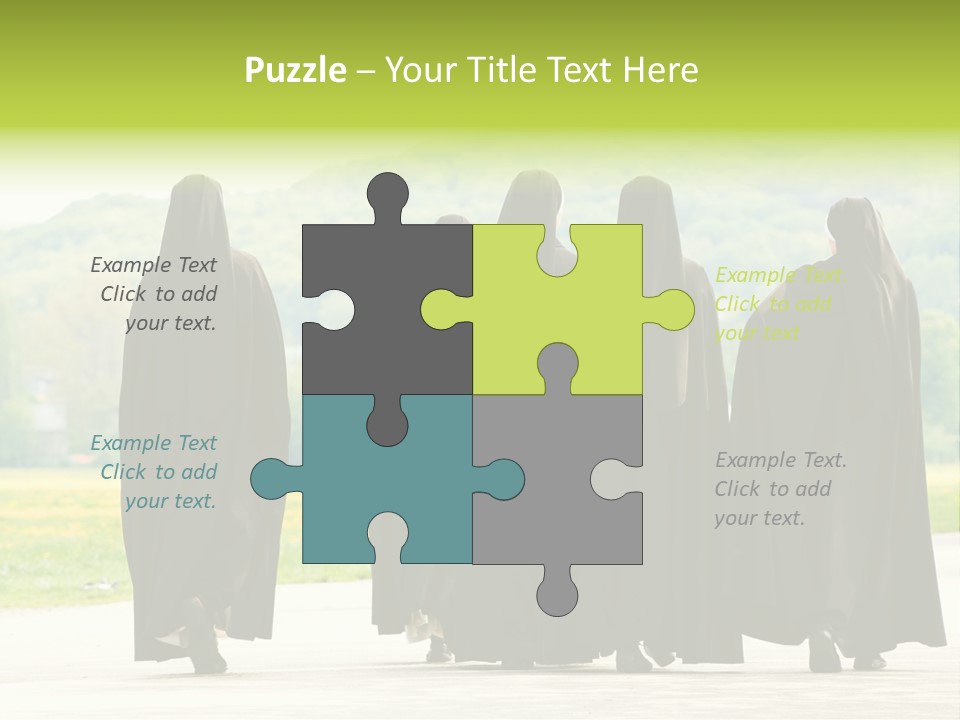 Women Square Two PowerPoint Template
