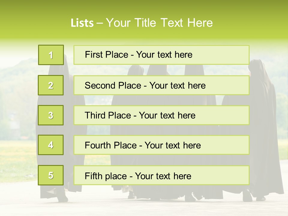 Women Square Two PowerPoint Template