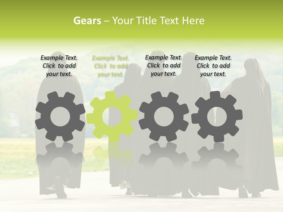 Women Square Two PowerPoint Template