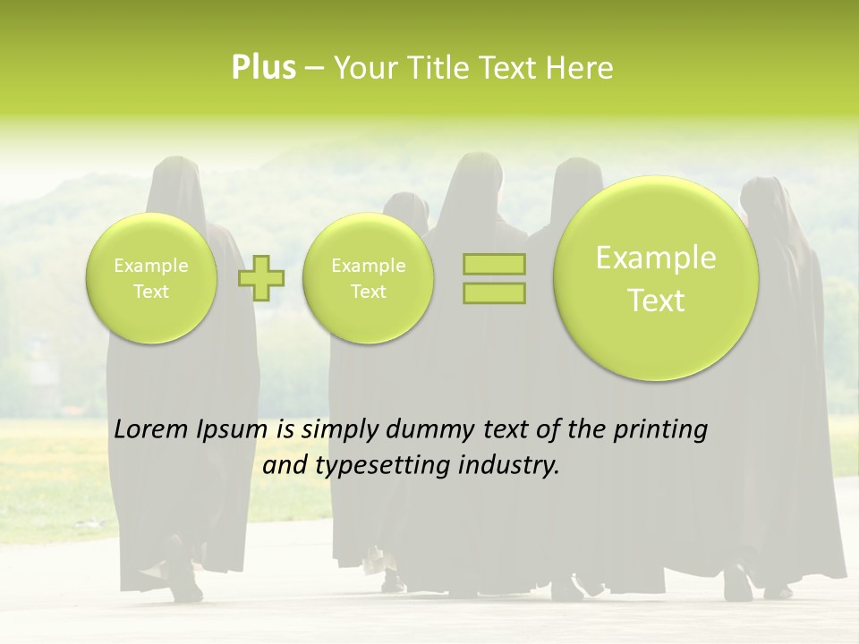 Women Square Two PowerPoint Template