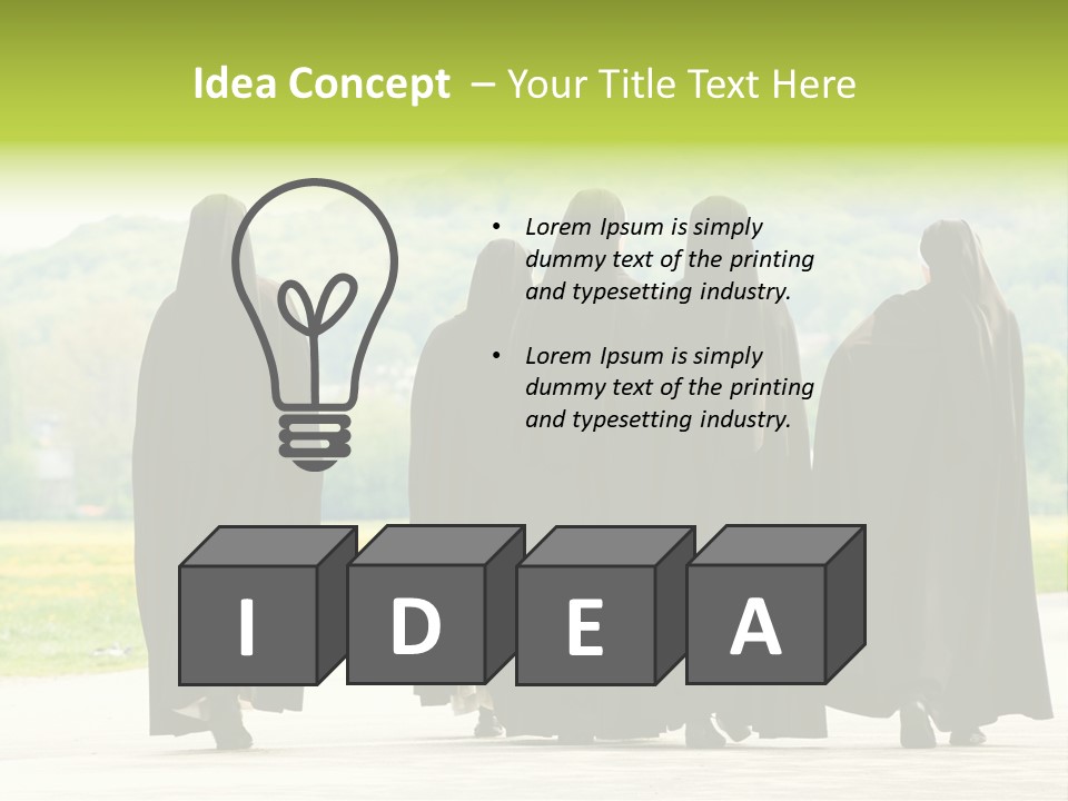 Women Square Two PowerPoint Template