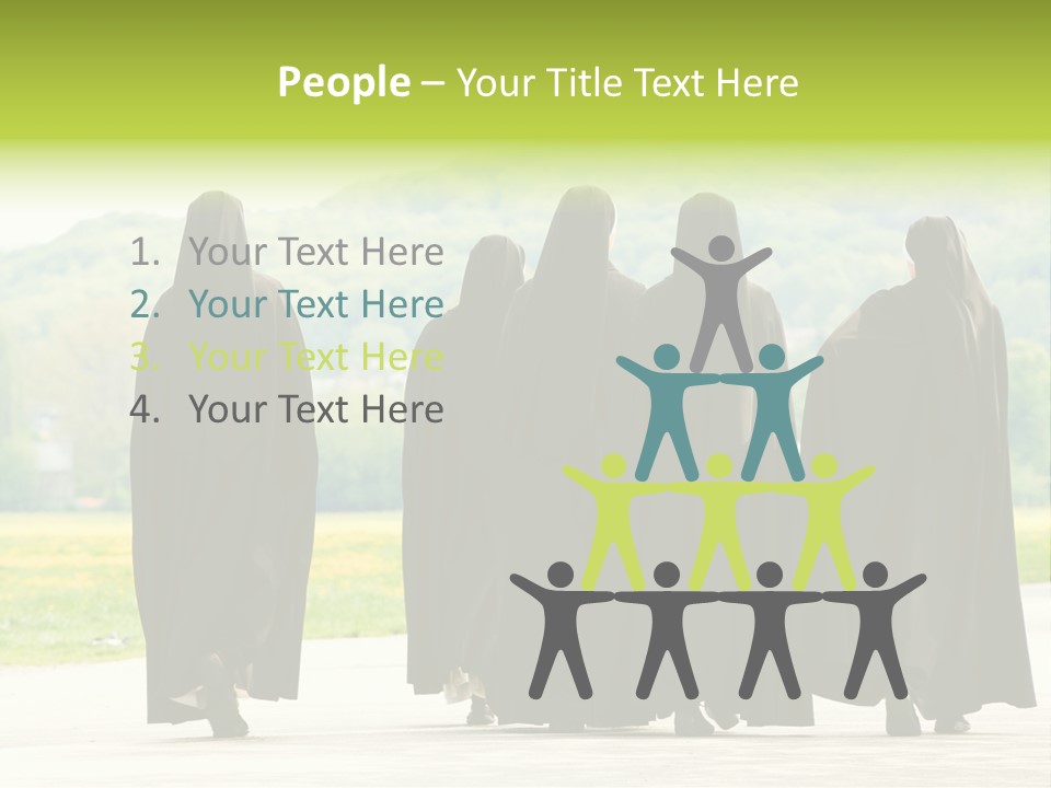 Women Square Two PowerPoint Template