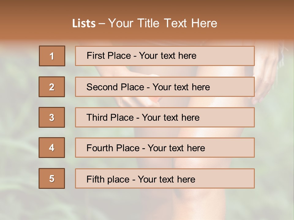 Deet Healthcare Leg PowerPoint Template
