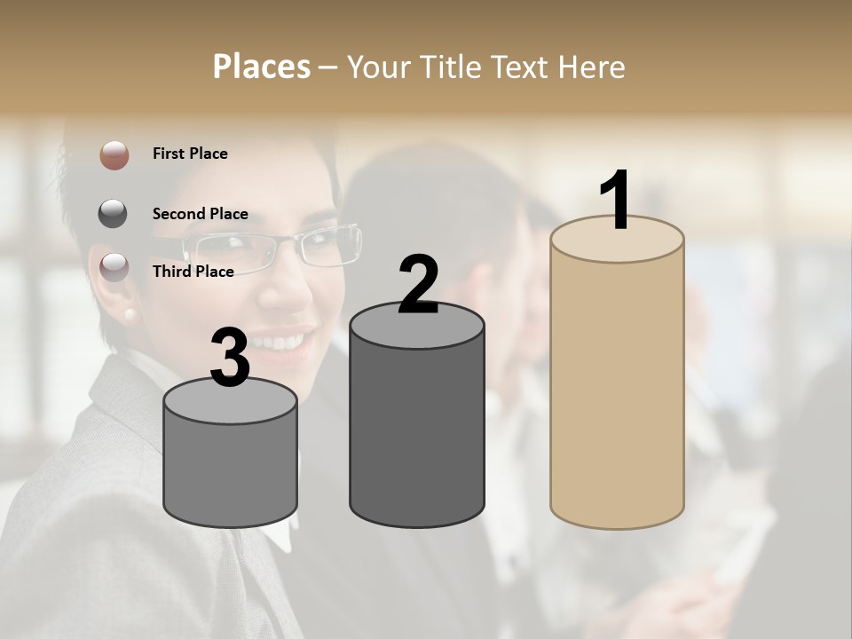 Businessman Smiling Working PowerPoint Template