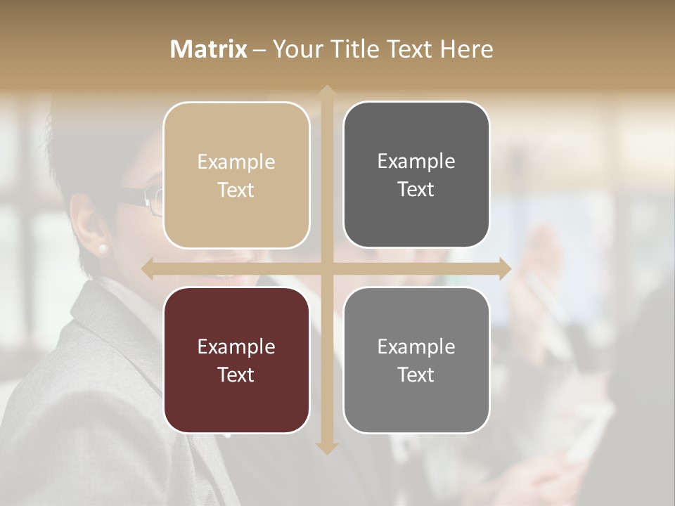 Businessman Smiling Working PowerPoint Template