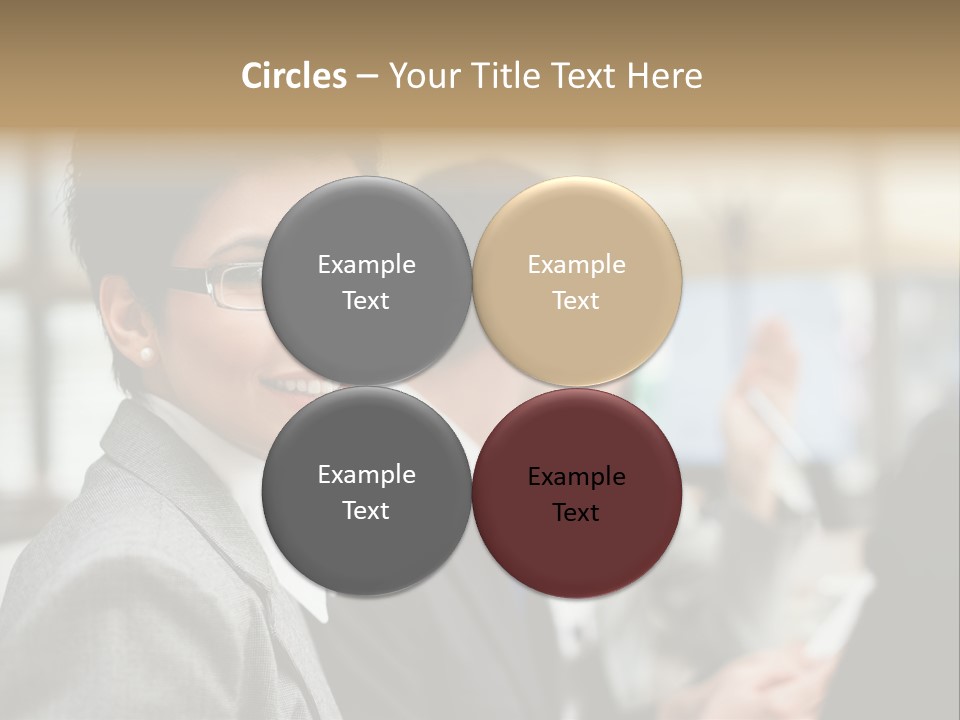 Businessman Smiling Working PowerPoint Template