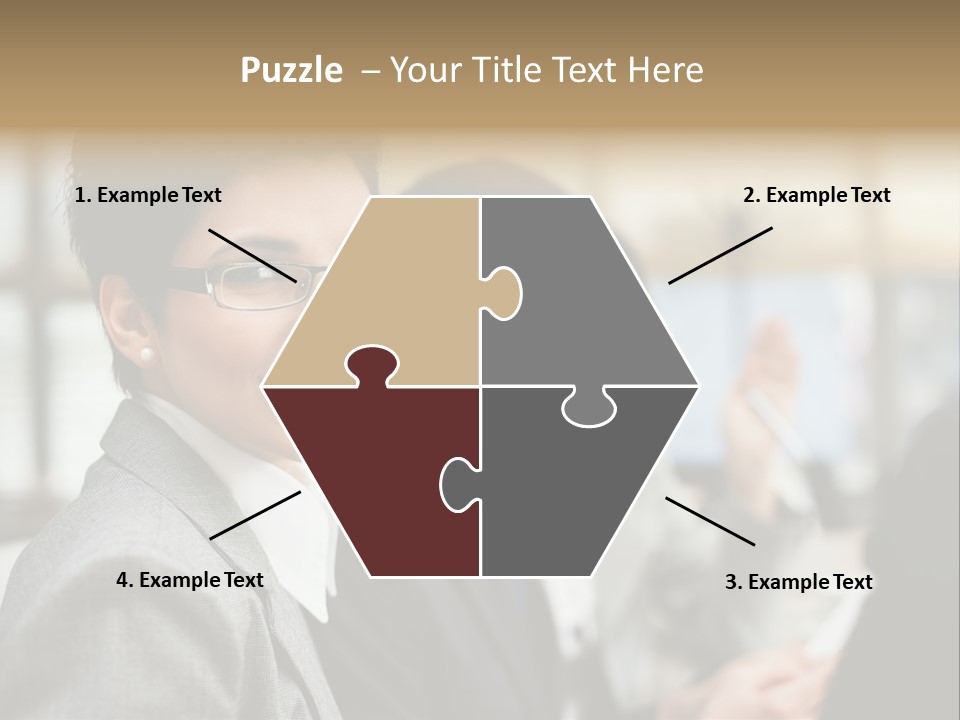 Businessman Smiling Working PowerPoint Template