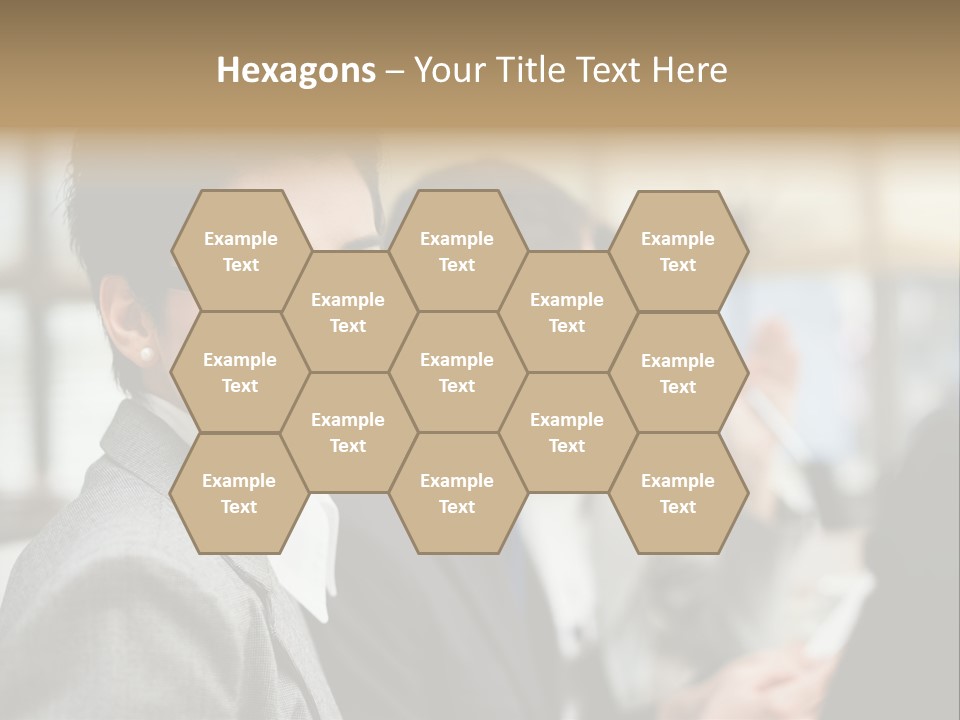 Businessman Smiling Working PowerPoint Template