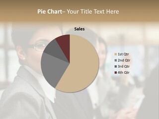 Businessman Smiling Working PowerPoint Template