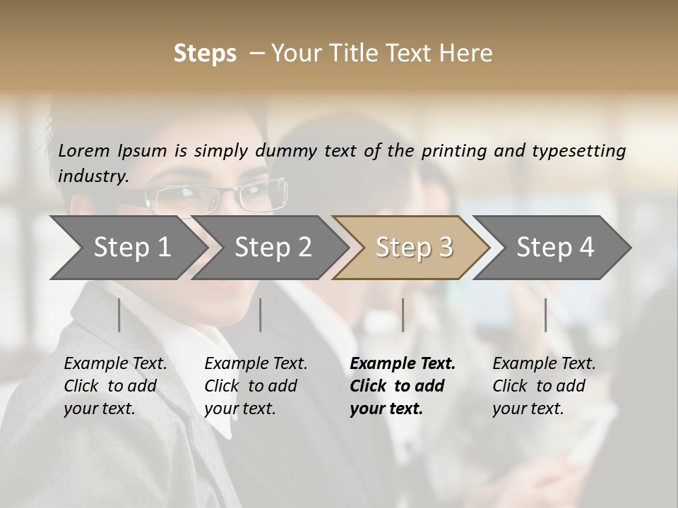 Businessman Smiling Working PowerPoint Template