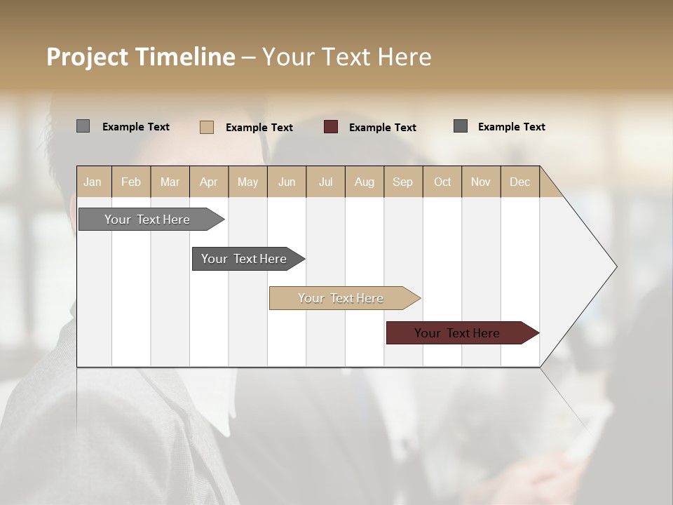 Businessman Smiling Working PowerPoint Template