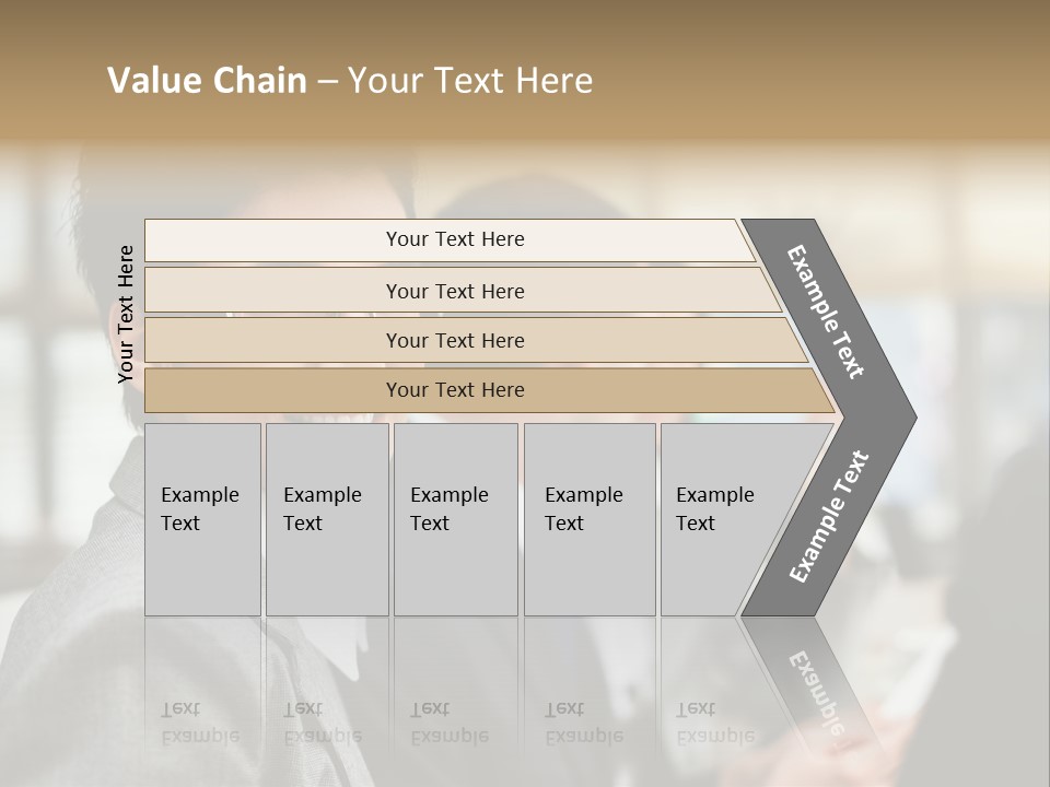 Businessman Smiling Working PowerPoint Template