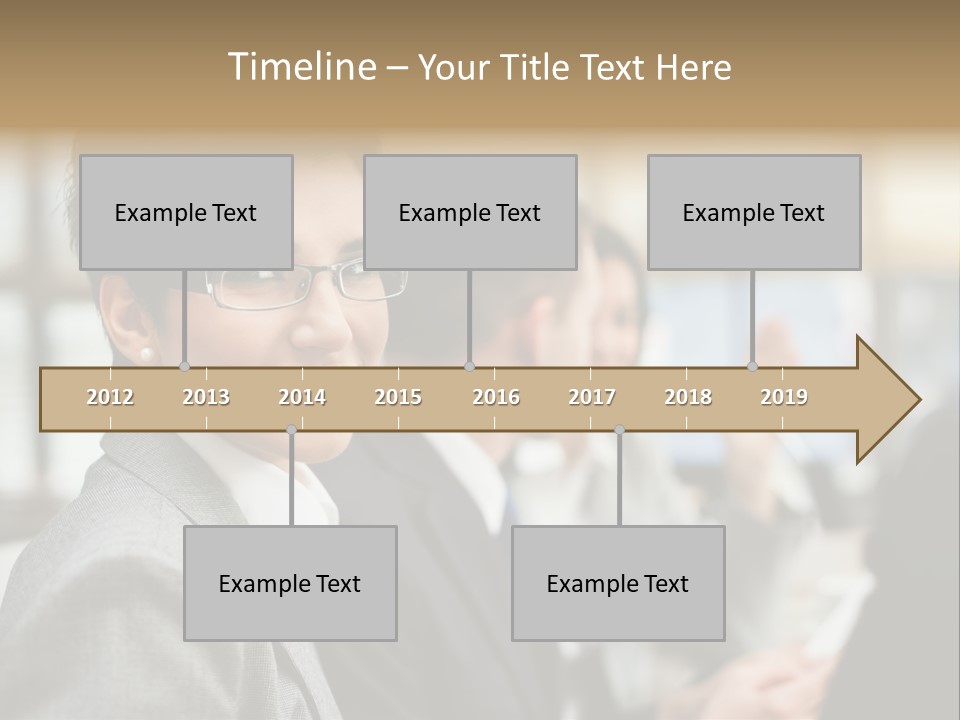 Businessman Smiling Working PowerPoint Template