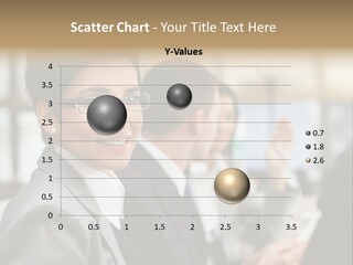 Businessman Smiling Working PowerPoint Template