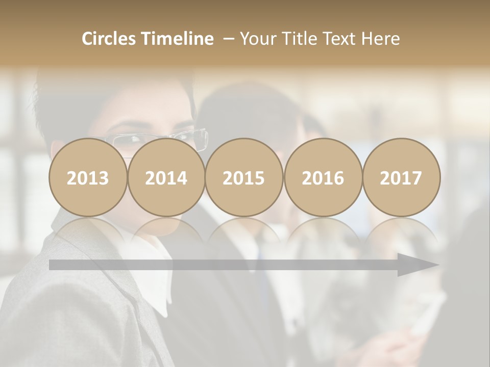 Businessman Smiling Working PowerPoint Template