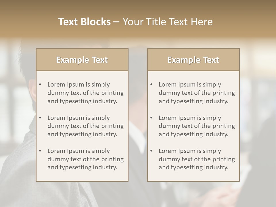Businessman Smiling Working PowerPoint Template