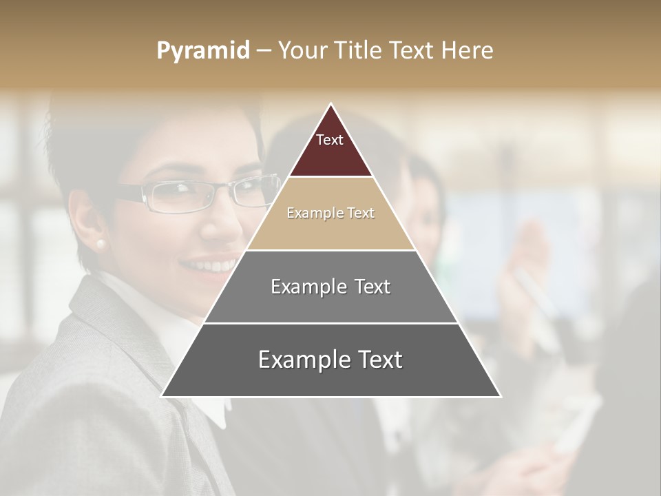 Businessman Smiling Working PowerPoint Template