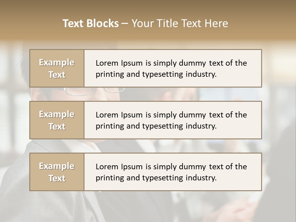 Businessman Smiling Working PowerPoint Template