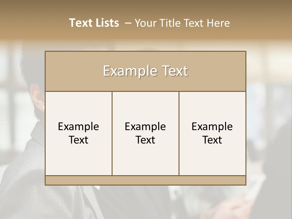 Businessman Smiling Working PowerPoint Template