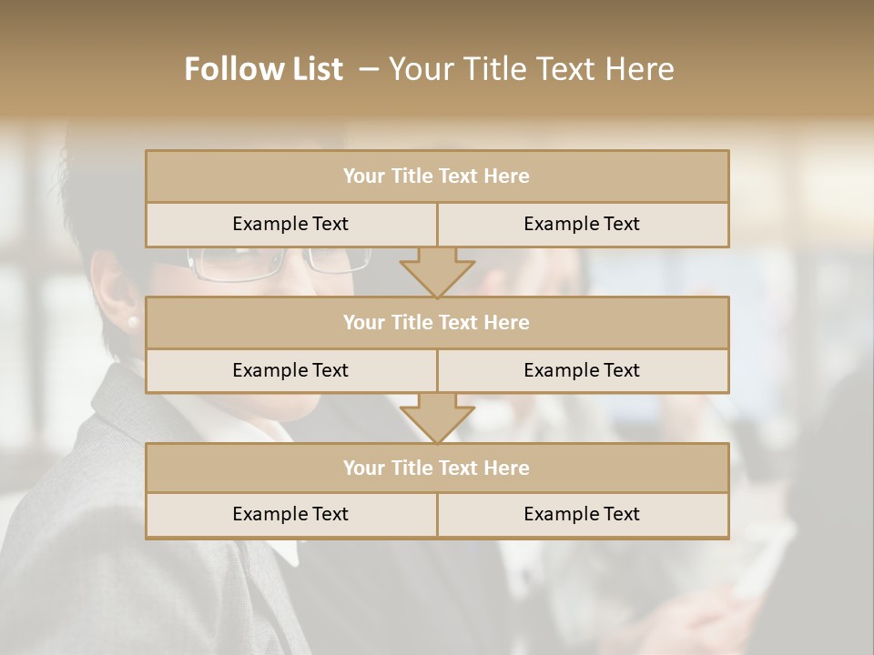 Businessman Smiling Working PowerPoint Template