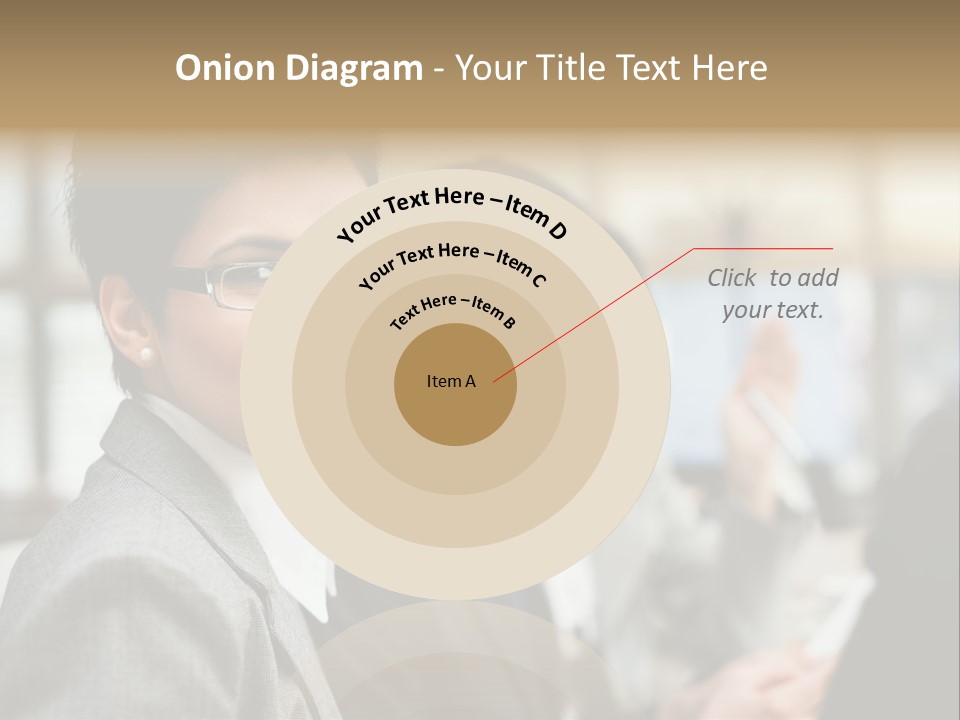 Businessman Smiling Working PowerPoint Template