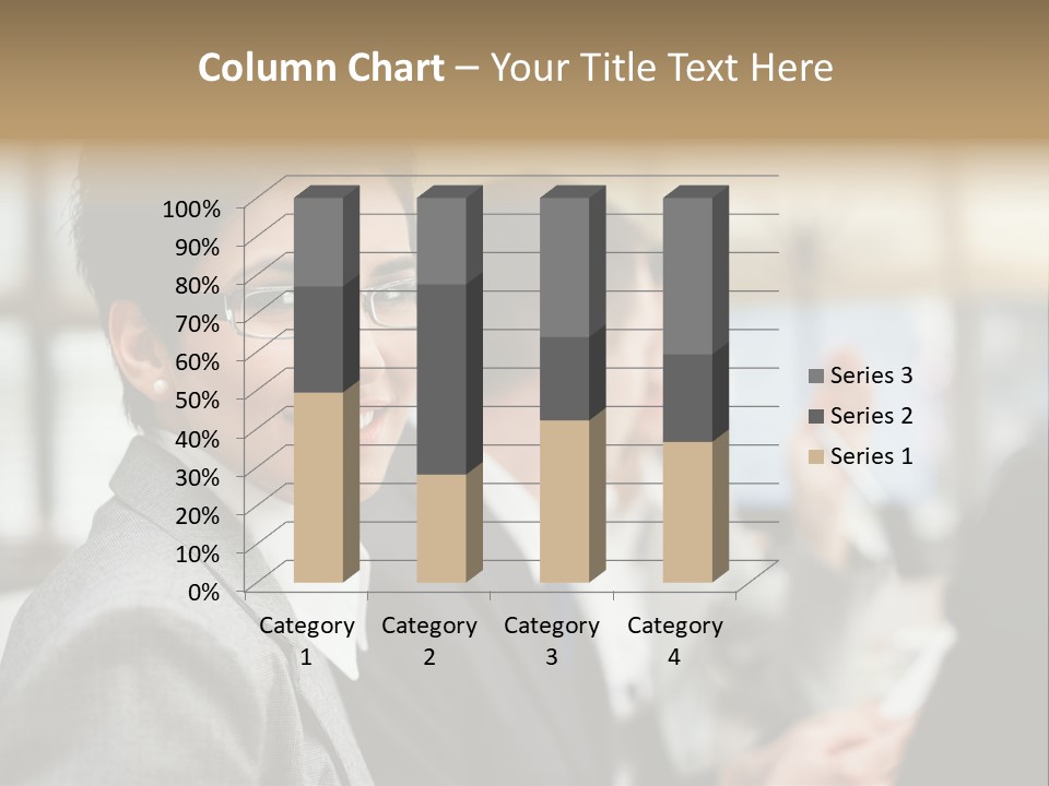 Businessman Smiling Working PowerPoint Template
