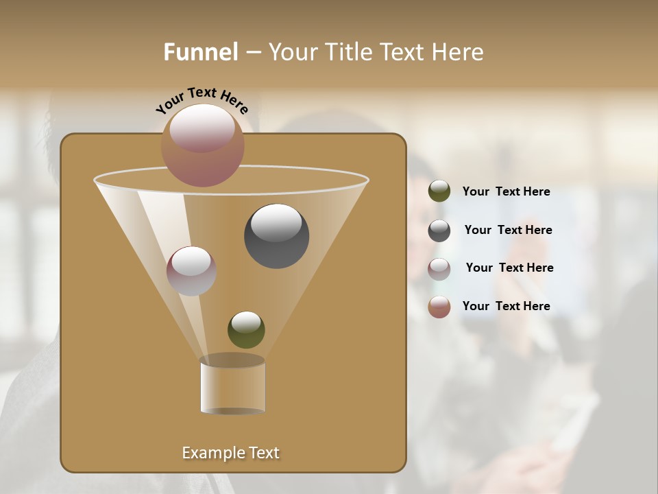 Businessman Smiling Working PowerPoint Template