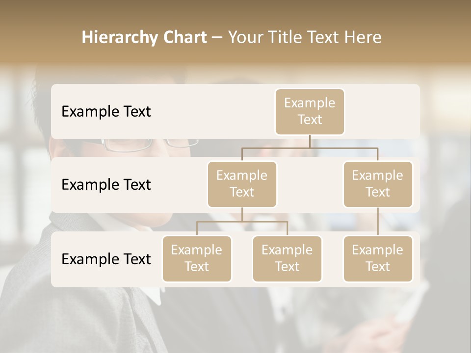 Businessman Smiling Working PowerPoint Template