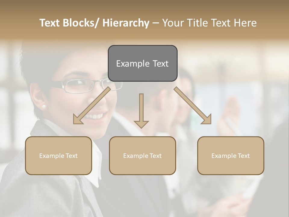 Businessman Smiling Working PowerPoint Template