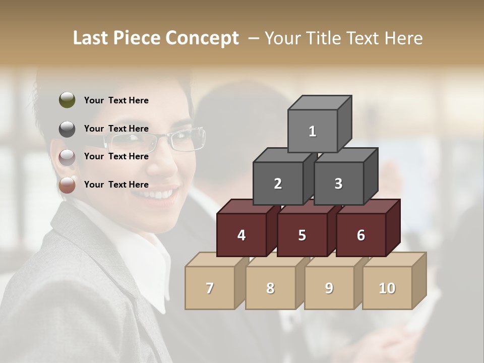 Businessman Smiling Working PowerPoint Template