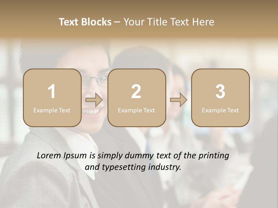Businessman Smiling Working PowerPoint Template