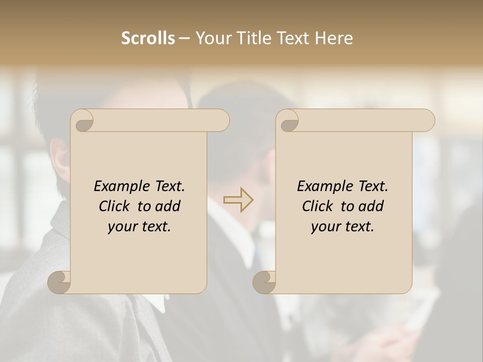 Businessman Smiling Working PowerPoint Template