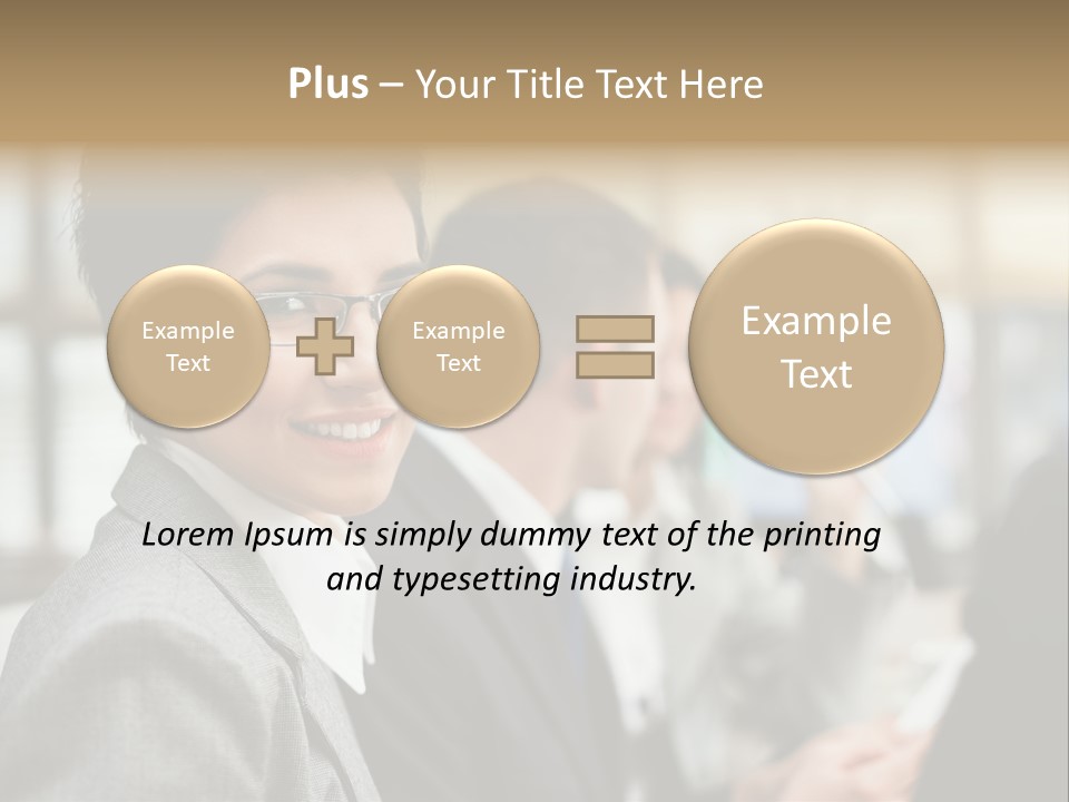 Businessman Smiling Working PowerPoint Template