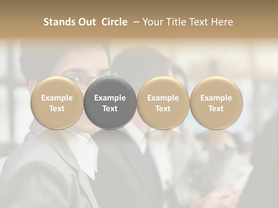 Businessman Smiling Working PowerPoint Template