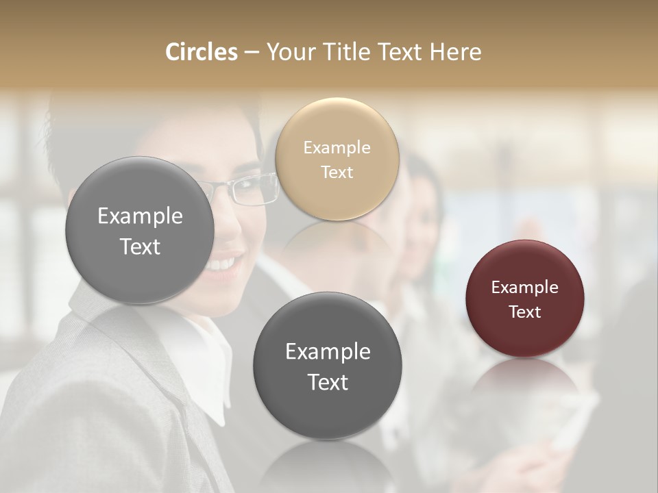 Businessman Smiling Working PowerPoint Template