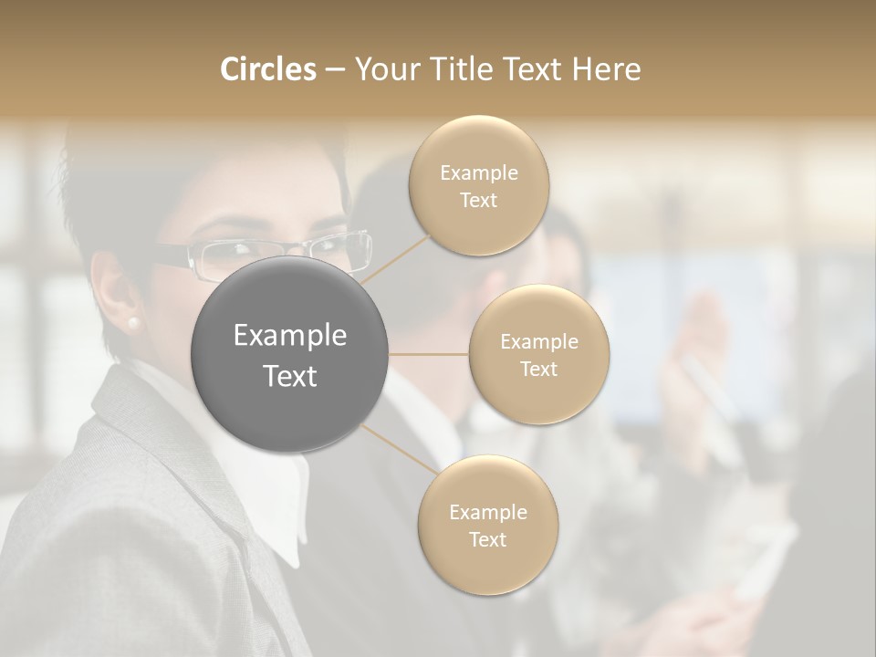 Businessman Smiling Working PowerPoint Template