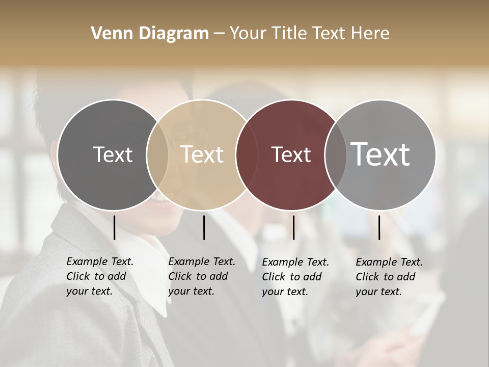 Businessman Smiling Working PowerPoint Template