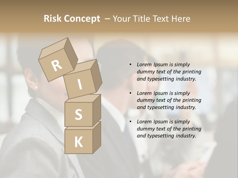 Businessman Smiling Working PowerPoint Template