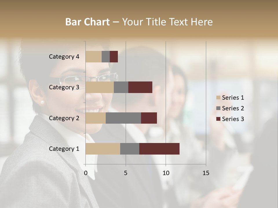 Businessman Smiling Working PowerPoint Template