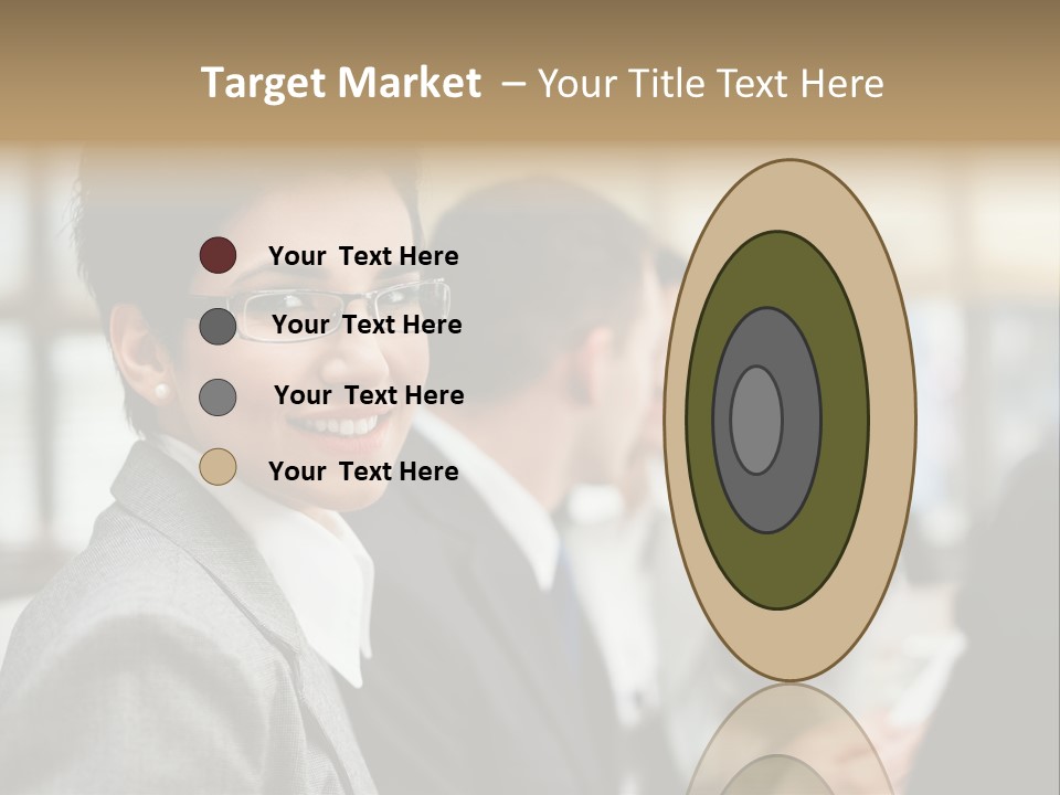 Businessman Smiling Working PowerPoint Template